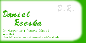 daniel recska business card